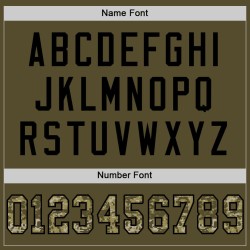 To Salute Football Camo-Schwarz Custom Authentic Service Olive Mesh Trikot