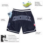 Shorts Authentic Navy Throwback Custom Basketball Marineblau-Weiß