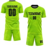 Neon Fußball Schwarz Grün Trikot Sublimation Custom Uniform