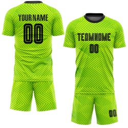 Neon Fußball Schwarz Grün Trikot Sublimation Custom Uniform Neon Fußball Schwarz Grün Trikot Sublimation Custom Uniform