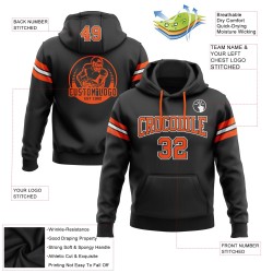Orange-Weiß Custom Pullover genäht Fußball Hoodie schwarzes Sweatshirt Orange-Weiß Custom Pullover genäht Fußball Hoodie schwarzes Sweatshirt