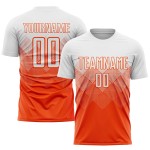 Orange Trikot Weiß Sublimation Custom Uniform Fußball