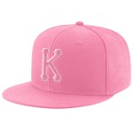 Pink Pink-Weiß Snapback Mütze Verstellbar Gestickt Custom Pink Pink-Weiß Snapback Mütze Verstellbar Gestickt Custom