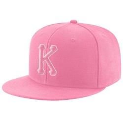 Pink Pink-Weiß Snapback Mütze Verstellbar Gestickt Custom