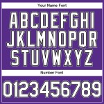 Schwarz Baseball Lila Nadelstreifen Weiß-Grau Jersey Custom Authentic