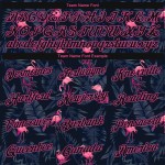 Genähter Pullover Schwarzer Flamingo Hoodie Muster Design Sport Sweatshirt 3D Custom Schwarz-Pink