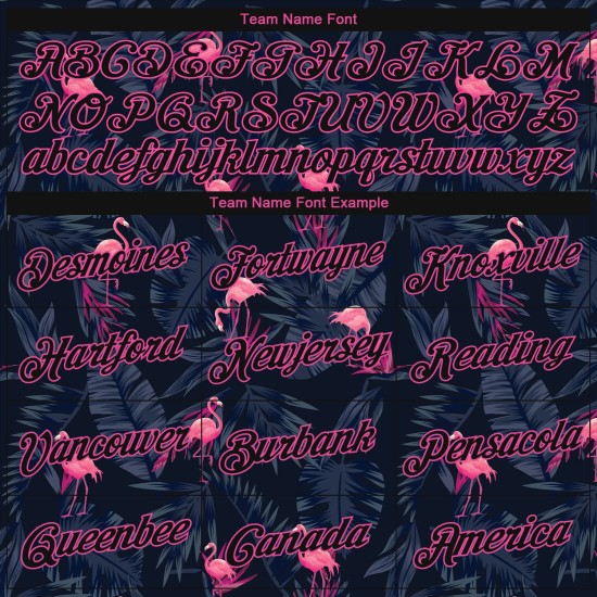 Genähter Pullover Schwarzer Flamingo Hoodie Muster Design Sport Sweatshirt 3D Custom Schwarz-Pink