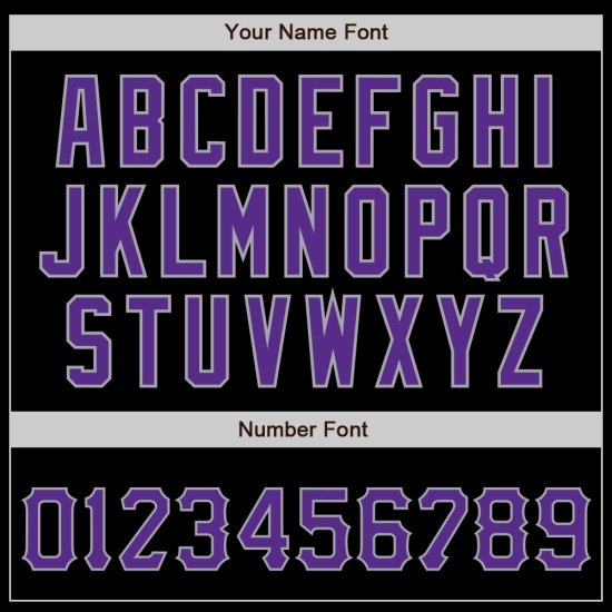 Lila-Grau Authentic Baseball Jersey Custom Schwarz Lila-Grau Authentic Baseball Jersey Custom Schwarz