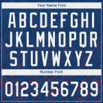 Unisex Muster Weiß-Rot 3D Softball Navy Jersey US Zwei-Knopf Blau Custom Unisex Muster Weiß-Rot 3D Softball Navy Jersey US Zwei-Knopf Blau Custom