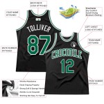 Grün-Weißes Trikot Throwback Kelly Custom Basketball Authentic Schwarz Grün-Weißes Trikot Throwback Kelly Custom Basketball Authentic Schwarz