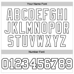 Weißes Trikot Weiß-Schwarz Custom Throwback Authentic Basketball Weißes Trikot Weiß-Schwarz Custom Throwback Authentic Basketball