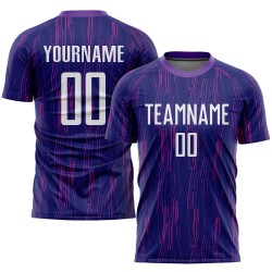 Lila Trikot Uniform Fußball Sublimation Custom Weiß
