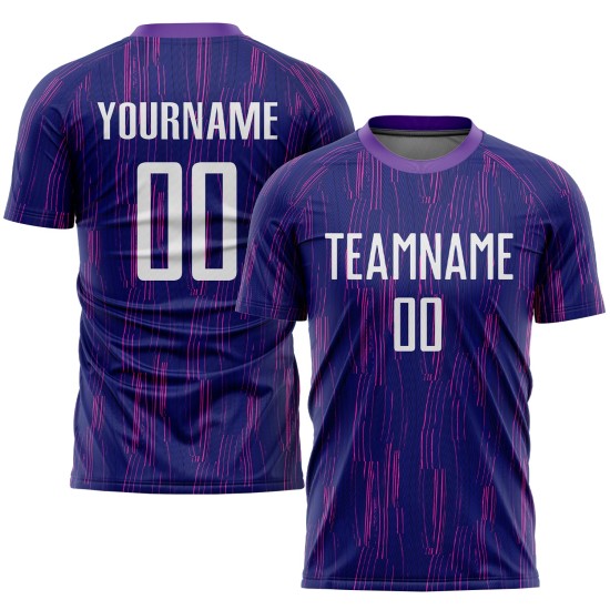 Lila Trikot Uniform Fußball Sublimation Custom Weiß