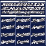 Weiß-Altgold Authentic Custom Baseball Jersey Weiß Nadelstreifen Navy