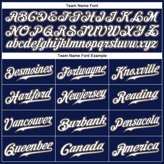 Weiß-Altgold Authentic Custom Baseball Jersey Weiß Nadelstreifen Navy