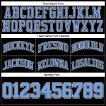 Custom Hellschwarze Shorts Blau-Weiß Authentic Basketball Throwback