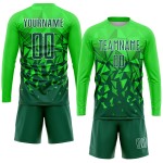 Benutzerdefinierte Grün Grün-Weiß Sublimation Jersey Gras Uniform Fußball