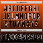 Custom Jersey Baseball Fashion Authentic Orange Fade Schwarz-Weiß