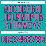 Nadelstreifen Baseball Weiß Authentic Custom Pink-Navy Aqua Jersey