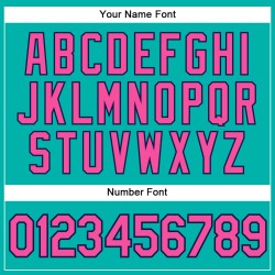 Nadelstreifen Baseball Weiß Authentic Custom Pink-Navy Aqua Jersey