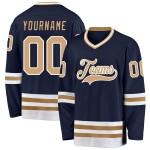Hockeytrikot Old Custom Navy Gold-Weiß Hockeytrikot Old Custom Navy Gold-Weiß