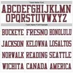 Burgund-Grau Jersey Authentic Mesh Custom Football Weiß