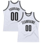 Schwarzes Custom-Trikot Throwback Basketball Weiß Authentic Schwarzes Custom-Trikot Throwback Basketball Weiß Authentic
