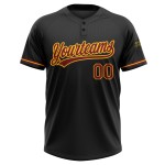 Jersey Zwei-Knopf Crimson-Gelb Schwarz Softball Custom Unisex Jersey Zwei-Knopf Crimson-Gelb Schwarz Softball Custom Unisex