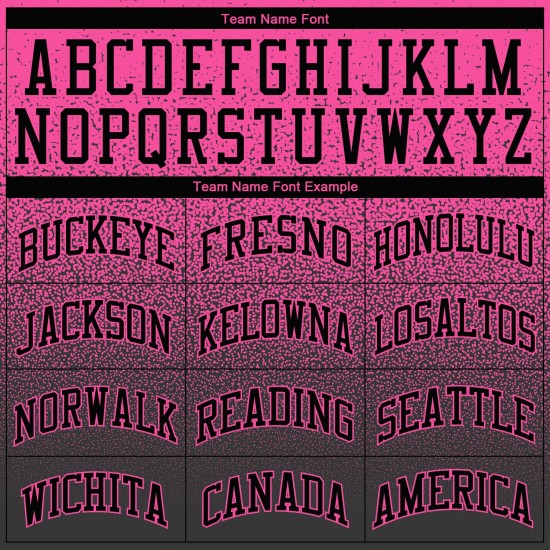 Hoodie Custom Stitched Pullover Schwarz Sweatshirt Fade Pink Sportmode