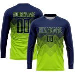 Navy Fußball Custom Uniform Sublimation Neon Trikot Grün