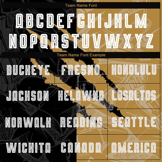 Graffiti Scratch Sublimation Fußball Gold Muster Schwarz-Alt Jersey Weiß Uniform Custom