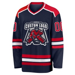 Hockey Custom Rot-Weiß Trikot Navy