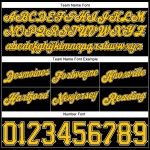 Gold-Weiß Nadelstreifen Custom Basketball Weiß Shorts Schwarz Authentic