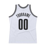 Schwarzes Custom-Trikot Throwback Basketball Weiß Authentic Schwarzes Custom-Trikot Throwback Basketball Weiß Authentic