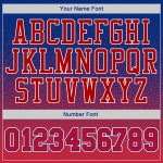 Weiß-Rot Custom Pullover Sweatshirt Royal Fashion Hoodie Fade Sports Stitched