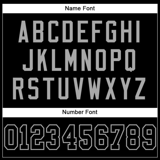 Authentic Mesh Custom Black Football Schwarz-Graues Trikot