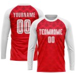Fußball Sublimation Uniform Trikot Rot Auswärts Custom Weiß