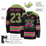 Hockey Custom Trikot Grün-Pink Schwarz Neon Hockey Custom Trikot Grün-Pink Schwarz Neon