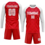 Fußball Sublimation Uniform Trikot Rot Auswärts Custom Weiß
