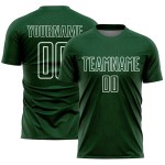 Geometrische Formen Jersey Sublimation Custom Fußball Grün Uniform Weiß