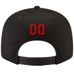 Rot-Gold Snapback verstellbar schwarz Hut genäht Custom Rot-Gold Snapback verstellbar schwarz Hut genäht Custom