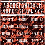 Fußballuniform Orange Trikot Benutzerdefinierte Weiß-Schwarz Sublimation