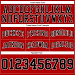 Basketball Schwarz-Weiß Throwback Rot Custom Authentic Shorts