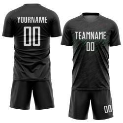 Sublimation Weiß-Neon Custom Jersey Grün Fußball Schwarz Uniform Sublimation Weiß-Neon Custom Jersey Grün Fußball Schwarz Uniform