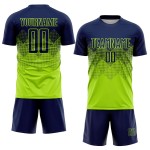 Navy Fußball Custom Uniform Sublimation Neon Trikot Grün