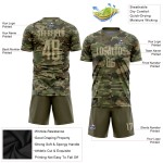 Vegas Soccer Salute Sublimation Camo auf Uniform-Trikot Gold-Oliv Custom Service Vegas Soccer Salute Sublimation Camo auf Uniform-Trikot Gold-Oliv Custom Service