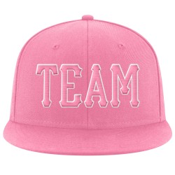 Pink Pink-Weiß Snapback Mütze Verstellbar Gestickt Custom