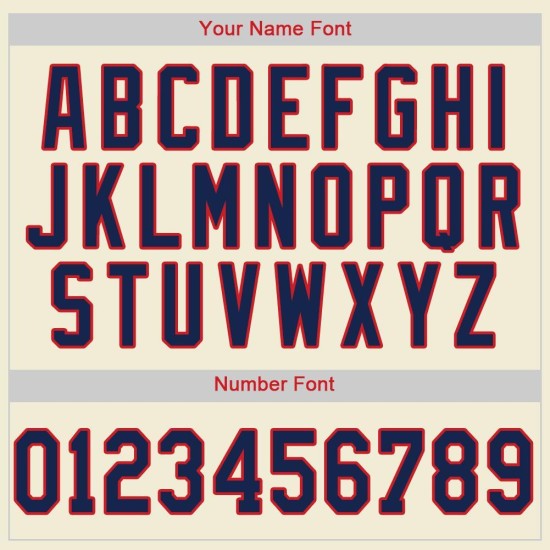 Jersey Navy Nadelstreifen Custom Navy-Rot Creme Baseball Jersey Navy Nadelstreifen Custom Navy-Rot Creme Baseball