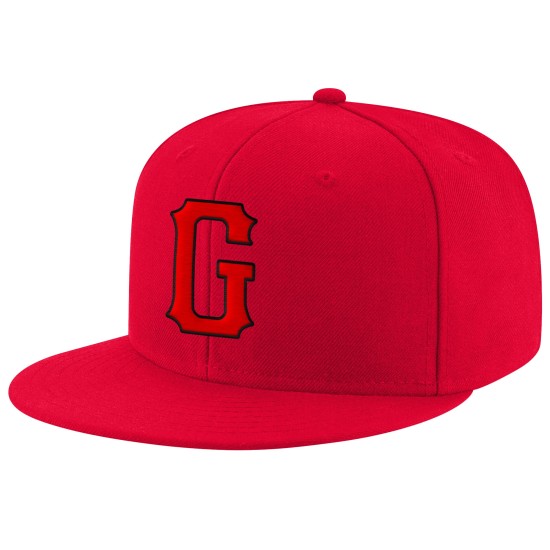 Rote verstellbare genähte Mütze Rot-Schwarz Custom Snapback Rote verstellbare genähte Mütze Rot-Schwarz Custom Snapback