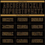 Uniform Gold Sublimation Fußball Altes Trikot Schwarz Custom